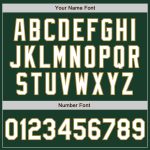 Custom Name Number Two-Button Unisex Softball Jersey - Personalized Green White Old Gold Team Apparel Personalized Green