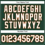Custom Personalized Authentic Baseball Jersey with Name and Number - Green White-Orange Team Jersey Personalized Green White-Orange