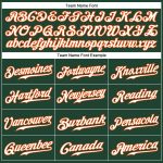 Custom Personalized Authentic Baseball Jersey with Name and Number - Green White-Orange Team Jersey Personalized Green White-Orange