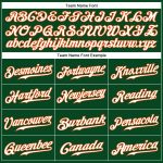 Custom Name Number Green White Orange Sleeveless Baseball Jersey - Personalized Authentic Team Apparel Personalized Green