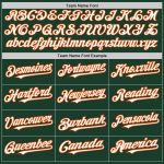 Personalized Authentic Sleeveless Baseball Jersey - Green White Orange Personalized Green White-Orange Authentic Sleeveless