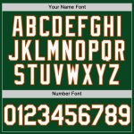 Custom Authentic Throwback Baseball Jersey with Personalized Name and Number - Green White-Orange Team Design Personalized