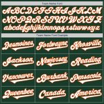 Custom Two Tone Baseball Jersey - Personalized Green White Orange with Team Name and Number Personalized Green White-Orange