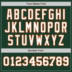 Custom Two Tone Baseball Jersey - Personalized Green White Orange with Team Name and Number Personalized Green White-Orange