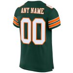 Custom Green White-Orange Mesh Football Jersey with Personalized Name and Number - Authentic Team Wear Personalized Green