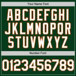 Custom Mesh Baseball Jersey - Personalized Green White-Orange Throwback with Name & Number Personalized Green White-Orange