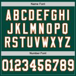 Personalized Green White Orange Mesh Authentic Throwback Football Jersey Personalized Green White-Orange Mesh Authentic Throwback