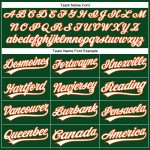 Custom Team Name Number Golf Polo Shirt Performance Vapor Green White-Orange Personalized Green White-Orange Performance