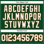 Custom Team Name Number Golf Polo Shirt Performance Vapor Green White-Orange Personalized Green White-Orange Performance