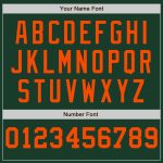 Custom Name and Number Personalized Pinstripe Baseball Jersey Green White Orange Authentic Fashion Personalized Green White-Orange