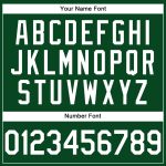 Custom Name and Number Performance T-Shirt for Team in Green and White - Personalized Athletic Shirt Personalized Green White