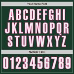 Personalized Authentic Baseball Jersey in Green, White & Pink Personalized Green White-Pink Authentic Baseball Jersey