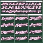 Custom Name and Number Personalized Baseball Jersey - Green White Pink Team Jersey Personalized Green White-Pink Authentic