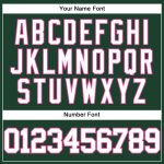 Custom Name and Number Personalized Baseball Jersey - Green White Pink Team Jersey Personalized Green White-Pink Authentic