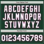 Custom Name and Number Baseball Jersey - Personalized Green White-Pink Authentic Raglan Sleeves Personalized Green White-Pink
