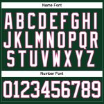 Custom Hockey Jersey with Personalized Name and Number - Green White-Pink Lace Neck Design Personalized Green White-Pink