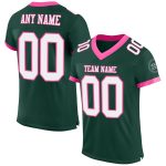 Personalized Authentic Football Jersey - Green White Pink Mesh Design Personalized Green White-Pink Mesh Authentic Football