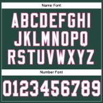 Custom Authentic Football Jersey with Personalized Name & Number - Green White-Pink Mesh Team Apparel Personalized Green