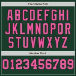 Custom Name and Number Baseball Jersey - Personalized Green White-Pink Pinstripe Authentic Fashion Jersey Personalized Green