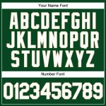 Personalized Authentic Baseball Jersey with Custom Name and Number - Green White Pinstripe City Design Personalized Green