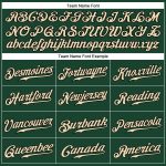 Custom Name Number Authentic Baseball Jersey - Personalized Green White Pinstripe Cream-Black Design Personalized Green White