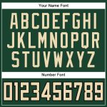 Custom Name Number Authentic Baseball Jersey - Personalized Green White Pinstripe Cream-Black Design Personalized Green White