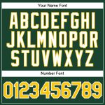 Custom Name Number Personalized Green White Pinstripe Gold Authentic Baseball Jersey Personalized Green White Pinstripe Gold-White