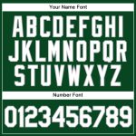Custom Name and Number Authentic Baseball Jersey - Personalized Green White Pinstripe Gray Design Personalized Green White