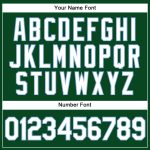 Custom Name and Number Authentic Baseball Jersey - Personalized Green White Pinstripe Light Blue Personalized Green White