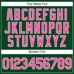 Custom Authentic Baseball Jersey with Personalized Name & Number - Green White Pinstripe Design Personalized Green White