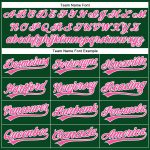 Custom Authentic Baseball Jersey with Personalized Name & Number - Green White Pinstripe Design Personalized Green White