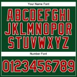 Custom Red White Green Pinstripe Baseball Jersey with Personalized Name and Number - Authentic Team Apparel Personalized