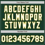 Personalized Green White Pinstripe Authentic Baseball Jersey with White-Gold Trim Personalized Green White Pinstripe White-Gold