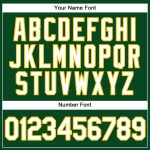 Custom Name and Number Personalized Green White Pinstripe Baseball Jersey - Authentic White-Gold Team Jersey Personalized