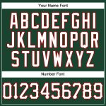 Custom Authentic Baseball Jersey with Personalized Name and Number in Green White Pinstripe Design Personalized Green White