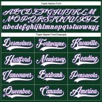 Customizable Green White Purple Hockey Jersey with Personalized Name and Number Personalized Green White-Purple Hockey Lace