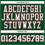Custom Name and Number Authentic Baseball Jersey - Personalized Green White Red Team Jersey Personalized Green White-Red