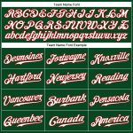 Custom Name and Number Authentic Baseball Jersey - Personalized Green White Red Team Jersey Personalized Green White-Red