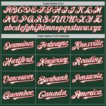 Personalized Authentic Green White Red Sleeveless Baseball Jersey Personalized Green White-Red Authentic Sleeveless Baseball