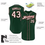 Custom Green White Red Baseball Jersey with Personalized Name and Number - Authentic Sleeveless Team Apparel Personalized