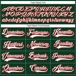 Custom Team Jersey with Personalized Name & Number in Green, White, and Red Hockey Lace Design Personalized Green White-Red
