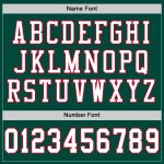 Custom Name and Number Personalized Throwback Football Jersey - Green White Red Mesh Authentic Personalized Green White-Red