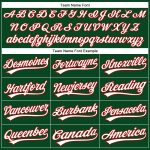 Custom Team Name Number Green White Red Performance Golf Polo Shirt Personalized Green White-Red Performance Vapor Golf Polo