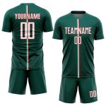 Personalized Mexico Soccer Jersey with Custom Name and Number - Green White-Red Sublimation Uniform Personalized Green White-Red