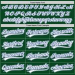 Custom Name and Number Personalized Baseball Jersey - Green White-Royal Authentic Throwback Style Personalized Green White-Royal