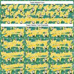 Custom Name and Number Baseball Jersey with Flamingo and Hawaii Palm Leaves, Green White-Yellow 3D Pattern Design Personalized