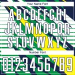 Custom Sublimation Soccer Jersey with Personalized Name & Number - Green White Yellow-Navy Team Uniform Personalized Green