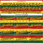 Personalized Black History Month 3D Pattern T-Shirt for Team - Custom Name & Number in Green Yellow-Black Design Personalized
