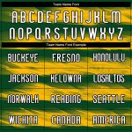 Custom Name Number Volleyball Jersey - Personalized Green Yellow Black Abstract Lines Uniform Personalized Green Yellow-Black