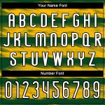 Custom Name Number Volleyball Jersey - Personalized Green Yellow Black Abstract Lines Uniform Personalized Green Yellow-Black